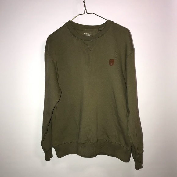 Jack & Jones Men's Olive Classic Crew Neck Sweater Medium - Picture 1 of 5